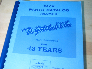 Gottlieb Parts Catalog 1976