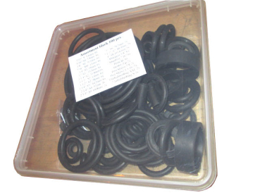 100teiliges Flippergummi Set, weiß/schwarz