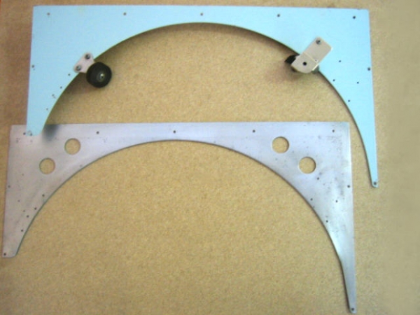 Einlaufblech, hellblau (2tlg) gebraucht