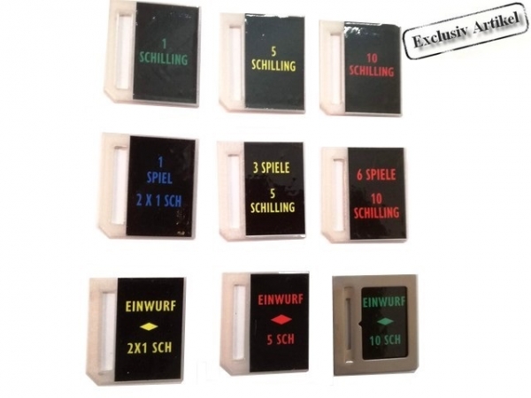 Williams Münzeinwurf Schild '5 Schilling'