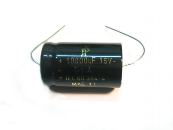 Kondensator, 10.000µF 16V