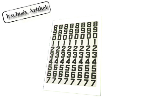 Ziffern Reparatur Klebefolie