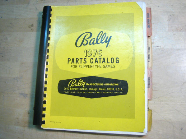 Bally Parts Catalog 1976
