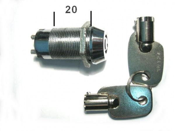 Schaltschloss on/off, Einbaulänge 37