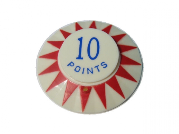 Sun red, 10 Points blau