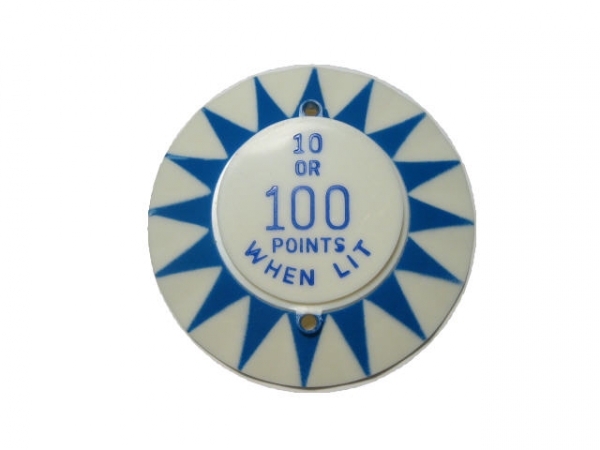 Bumperkappe, blau, weiß