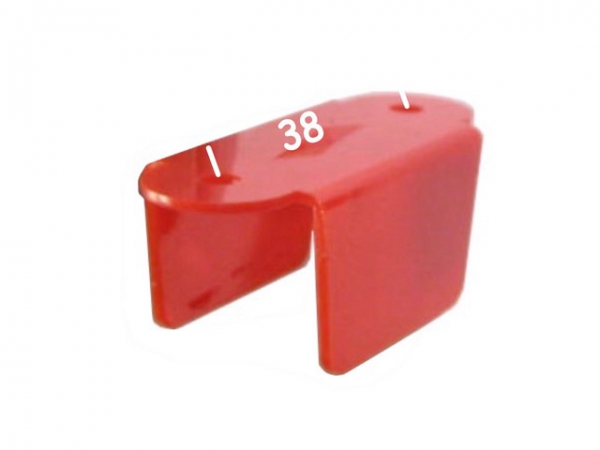 A-9394R Lane Guide 1 1/2" rot, gerundete Kanten