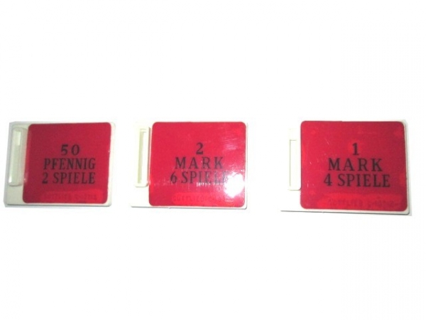 Gottlieb Münzeinwurf Schilder Set - NOS