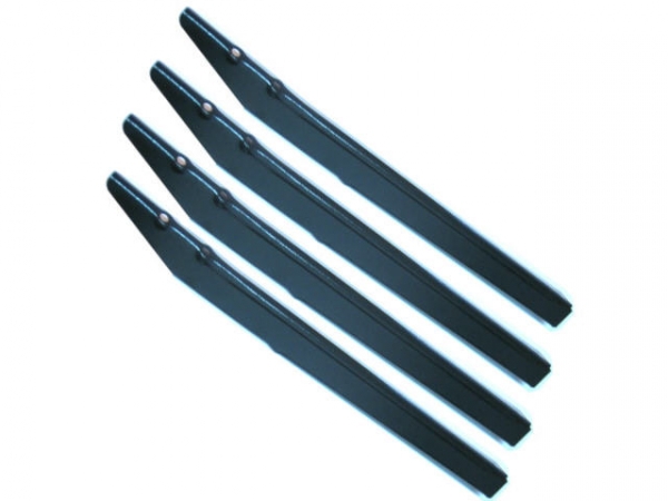 Flipperbeine 72cm, schwarz, versteift, Set 4 Stk