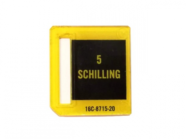 Williams Münzeinwurf Schild '5 Schilling'-gebraucht